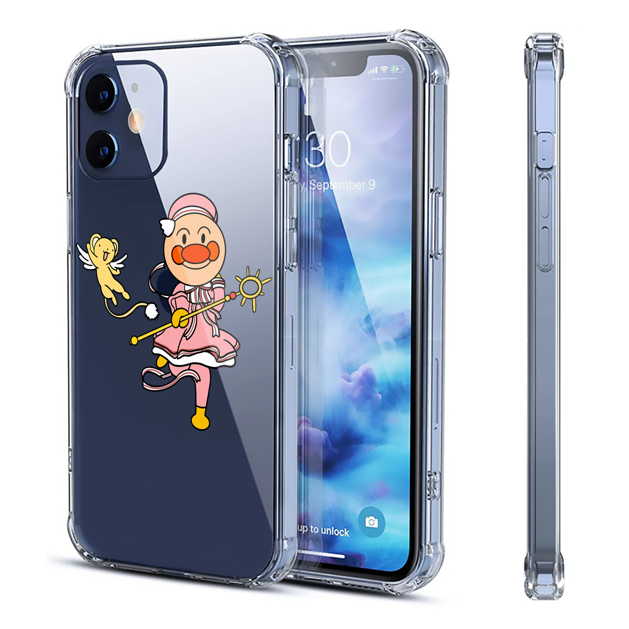 （画像用） アンパンマン Anpanman 【iPhone 12シリーズ対応】透明スマホケース（クリアソフトケース）